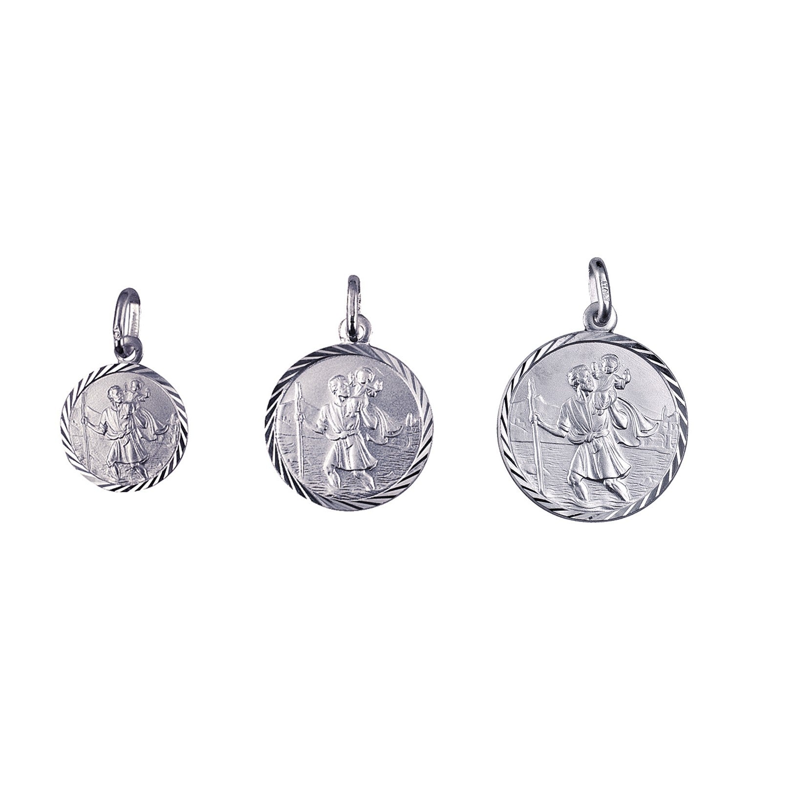 Sterling Silver Saint Christopher Medallion (Various Sizes)