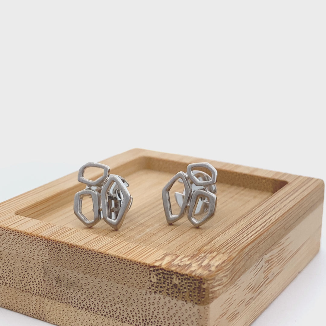 Sterling Silver Geometric Studs