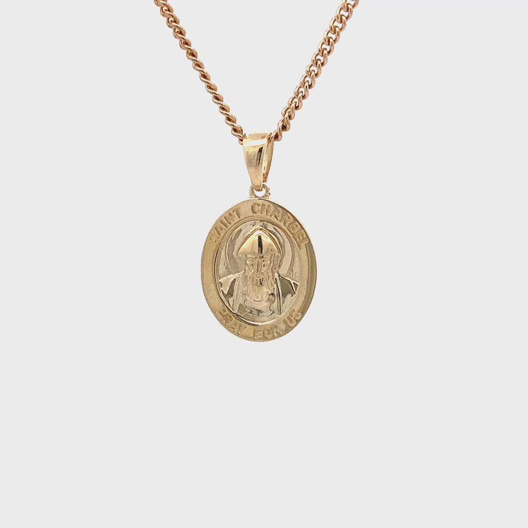 9ct Yellow Gold Saint Charbel Medallion