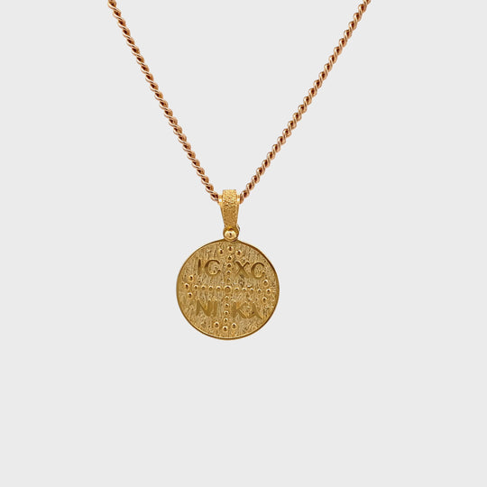 9ct Yellow Gold Round Orthodox Medallion