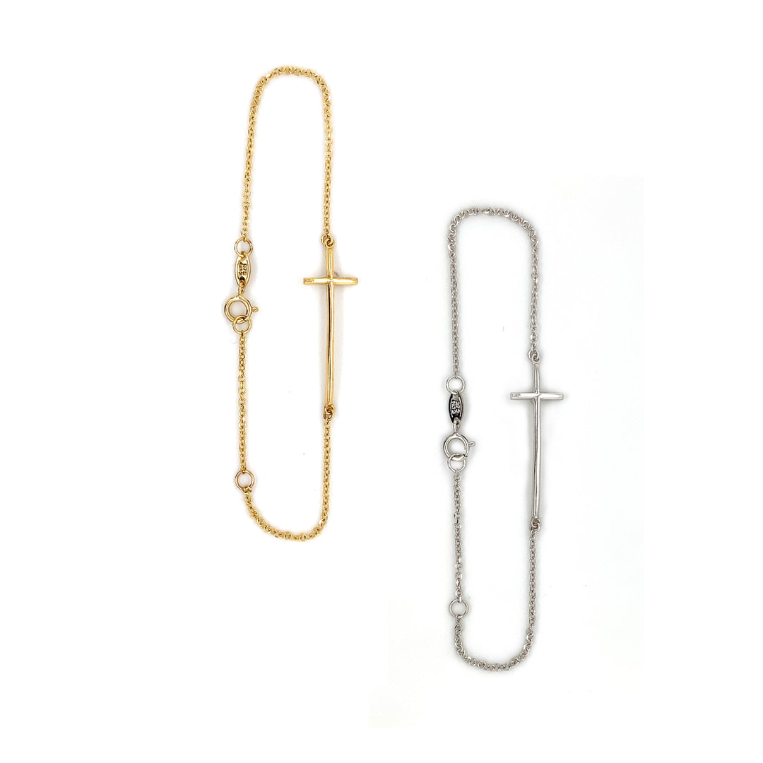 9ct Gold Cross Bracelet