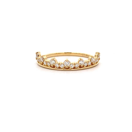 18ct Yellow Gold Diamond Tiara Ring