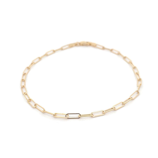 9ct Yellow Gold Paperclip Link Bracelet