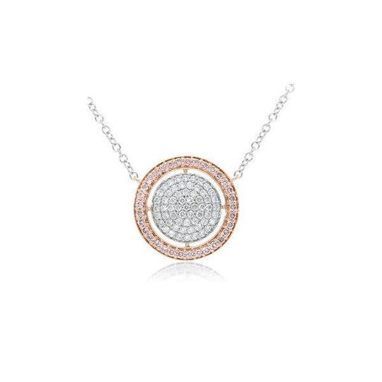 18ct Rose & White Gold Australian Pink Diamond from the Argyle Mine Necklace