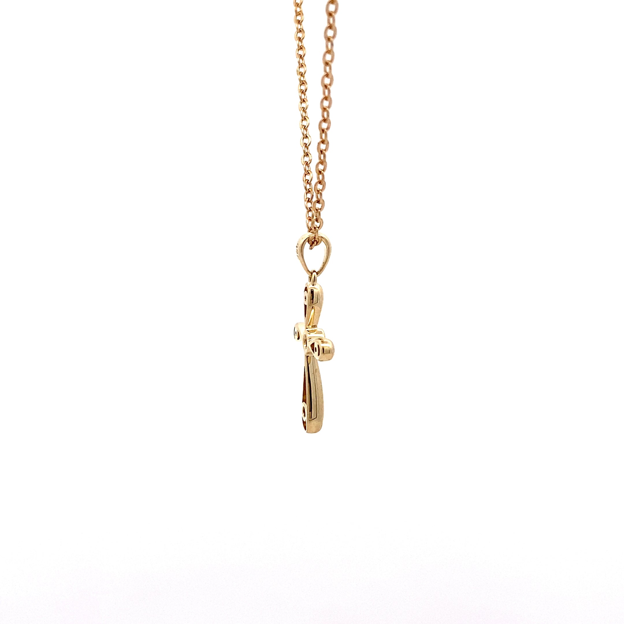 Elegant 9ct Gold Diamond Cross Pendant