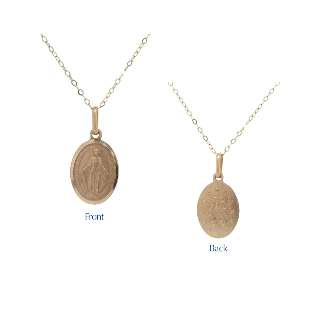 9ct Yellow Gold Madonna / Miraculous Mary Medallion