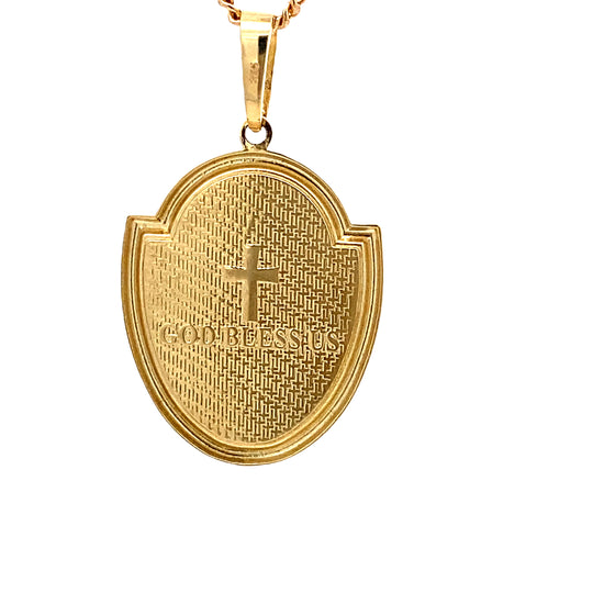 9ct Yellow Gold Madonna Pendant