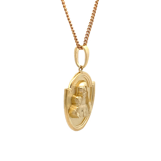 9ct Yellow Gold Madonna Pendant