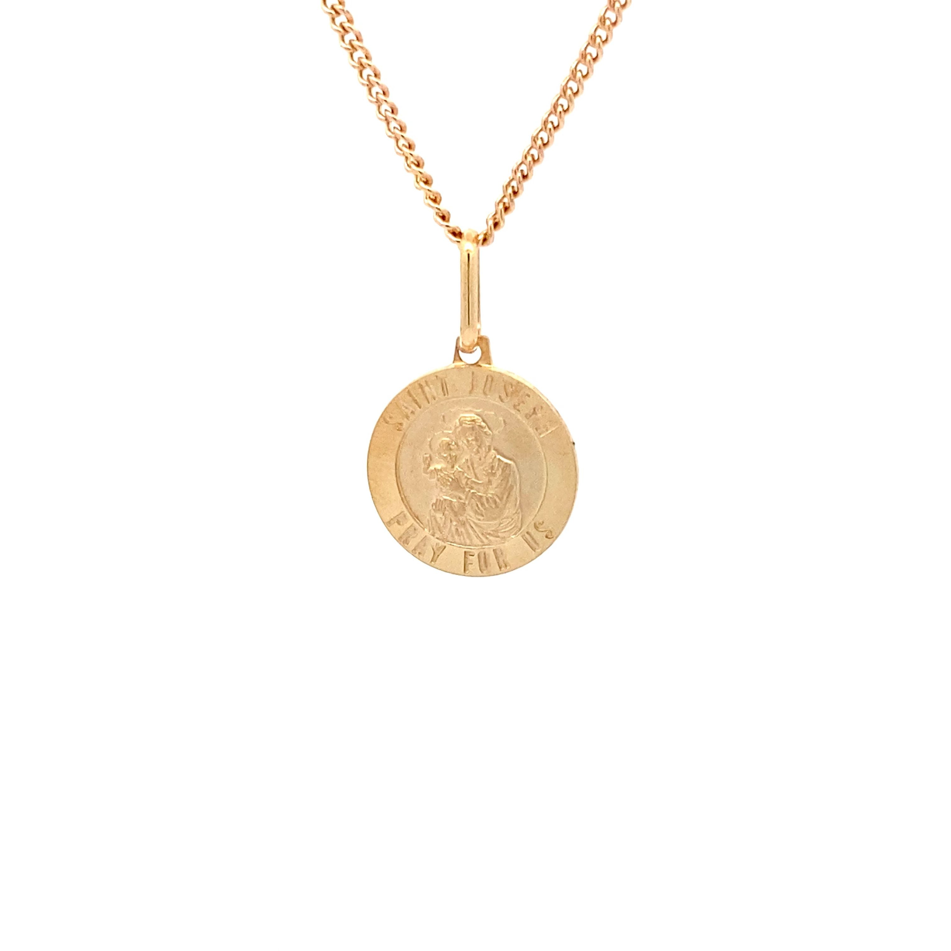 9ct Gold Saint Joseph Medallion
