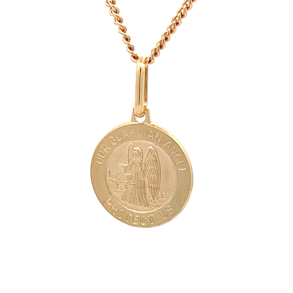 9ct Gold Guardian Angel Medallion