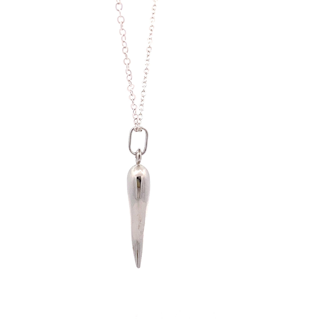 9ct White Gold Horn of Plenty Pendant (Large)