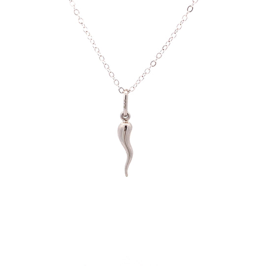 9ct White Gold Horn of Plenty Pendant (Medium)