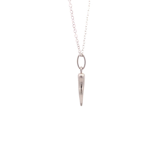 9ct White Gold Horn of Plenty Pendant (Medium)