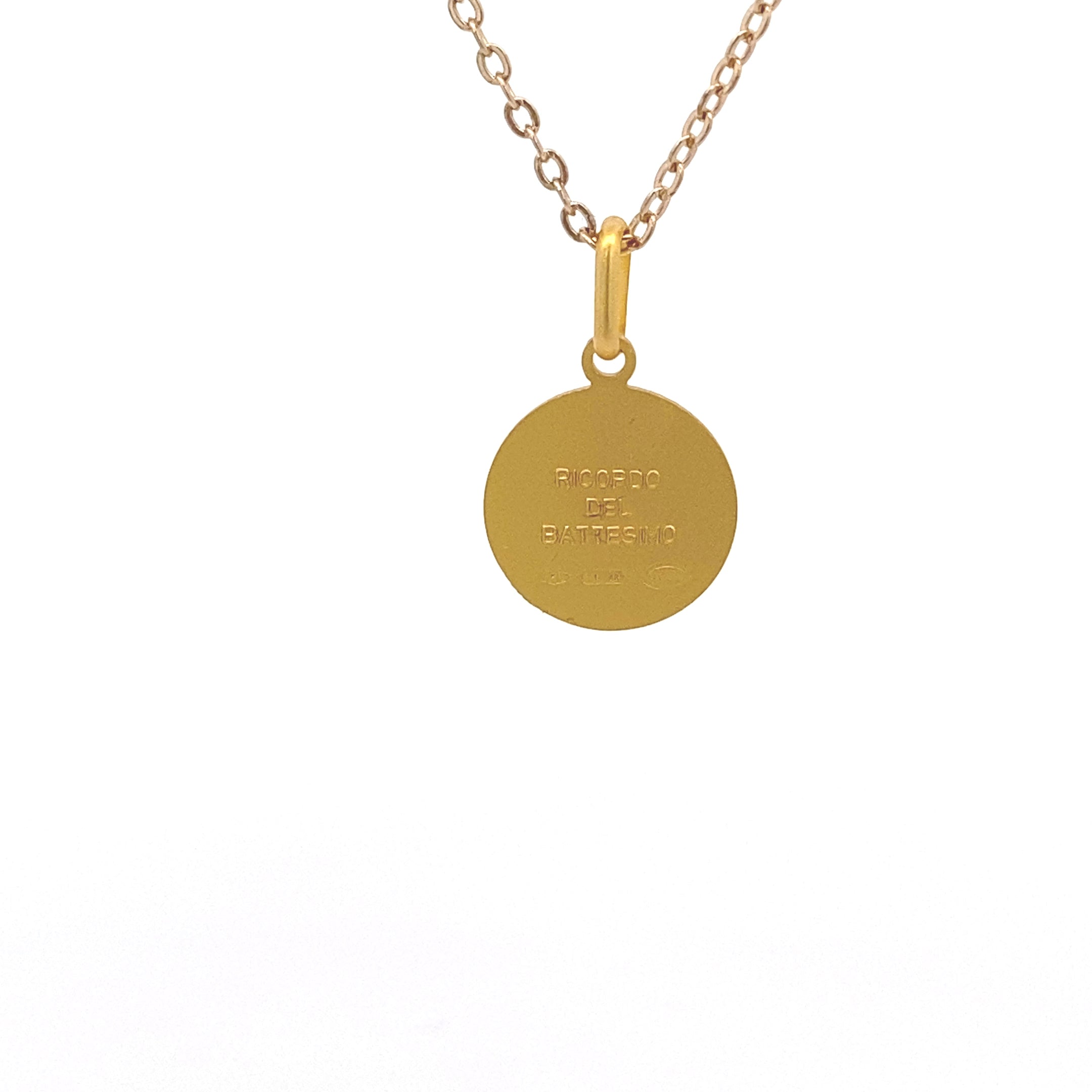 18ct Yellow Gold Baptismal Medallion
