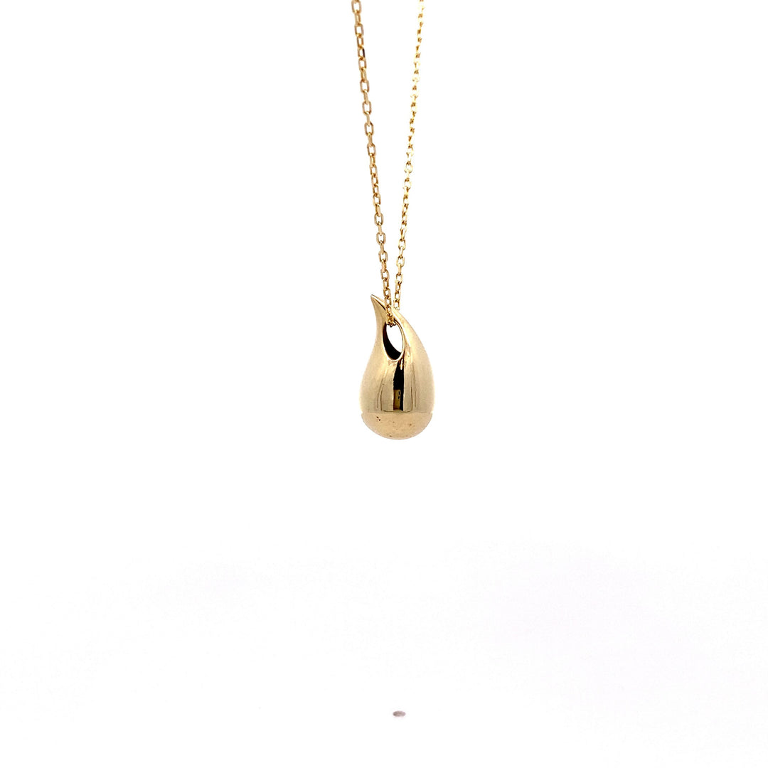 9ct Yellow Gold Teardrop Necklace