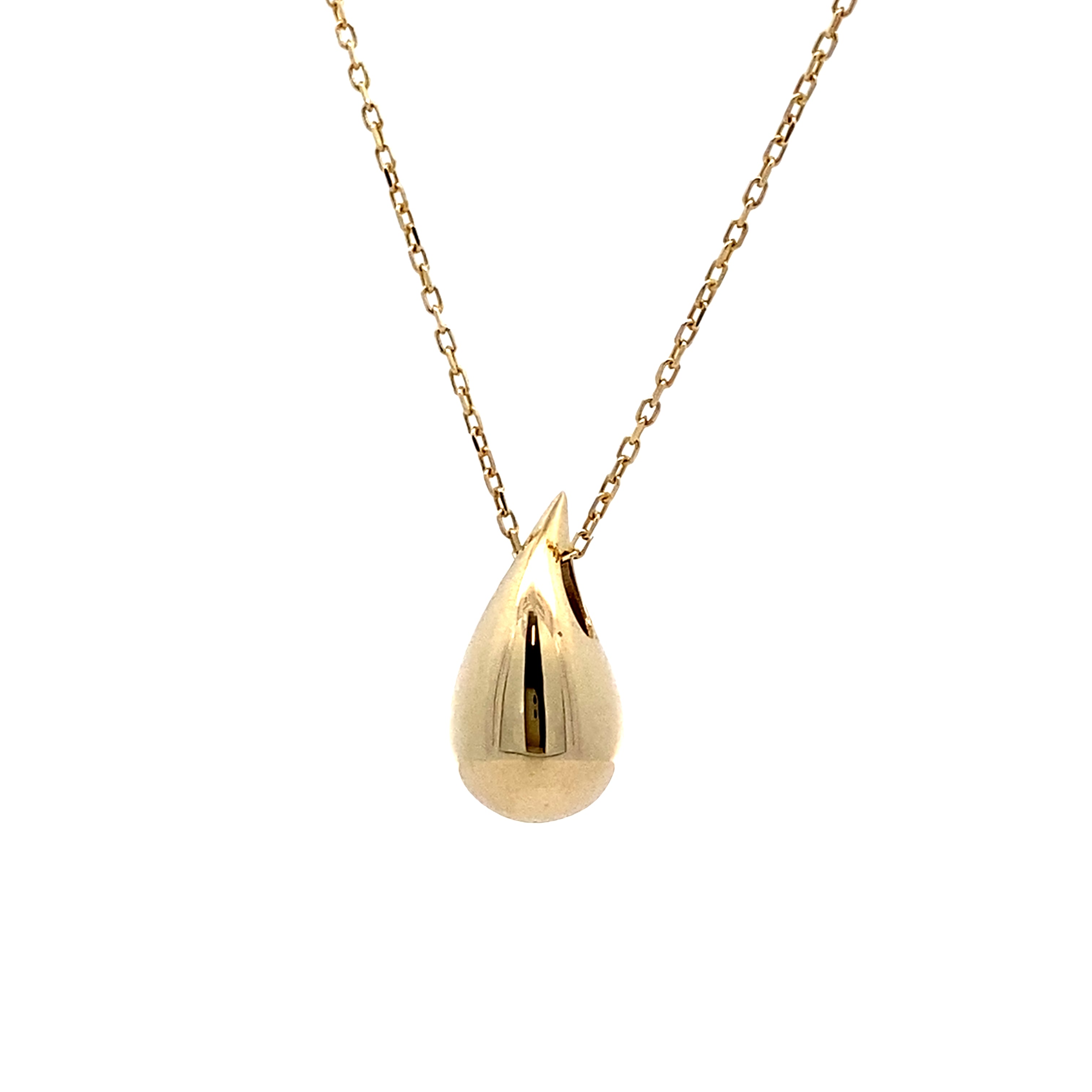 9ct Yellow Gold Teardrop Necklace