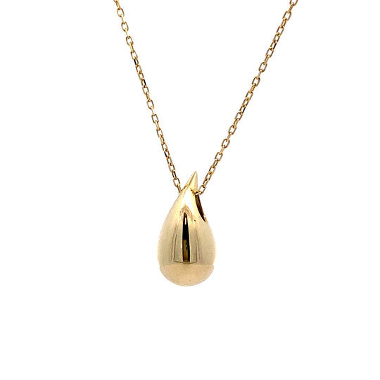 9ct Yellow Gold Teardrop Necklace