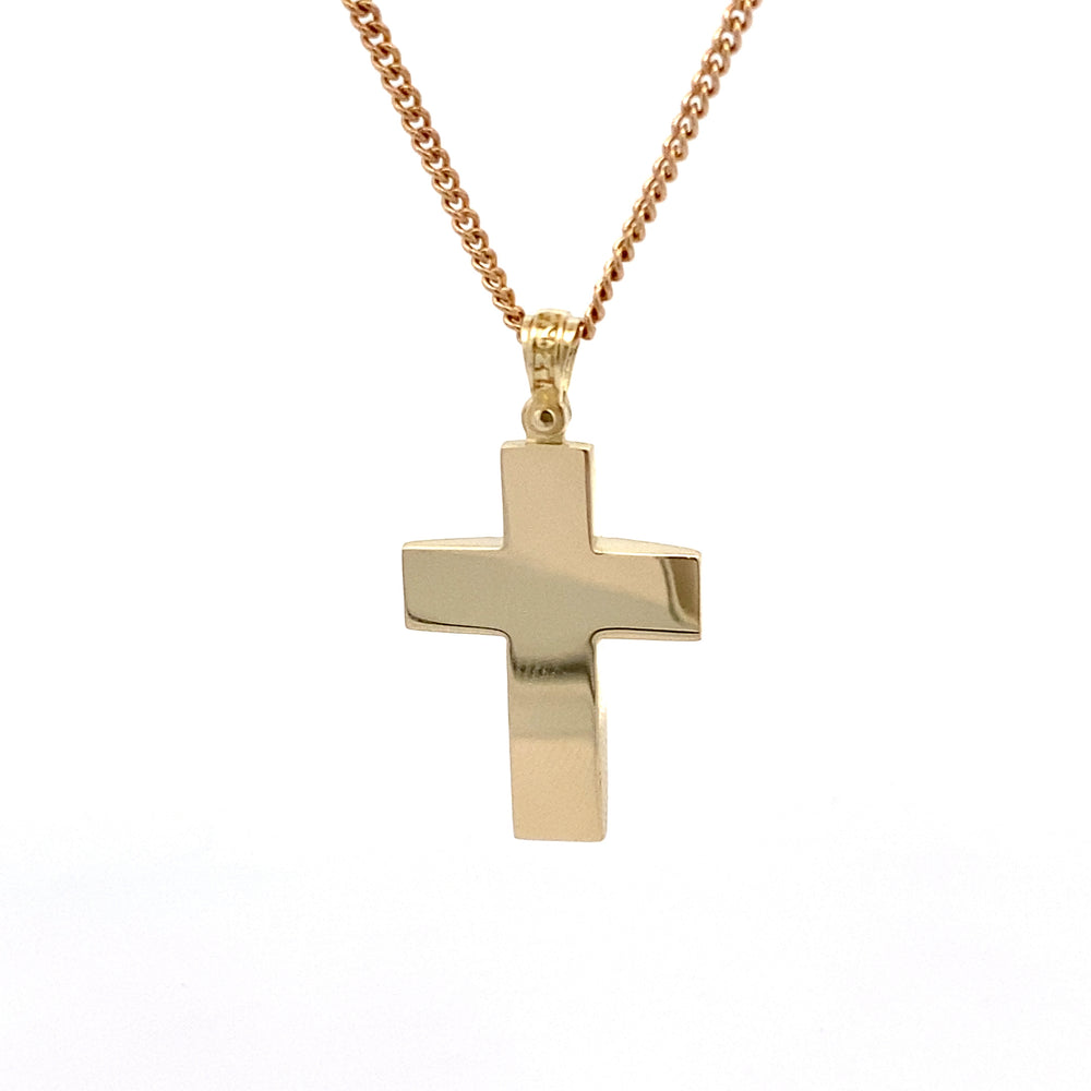 9ct Yellow Gold Layered Cross