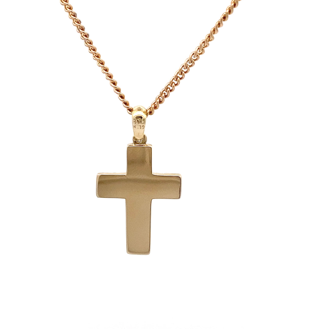 9ct Two-Tone Gold Modern Cross