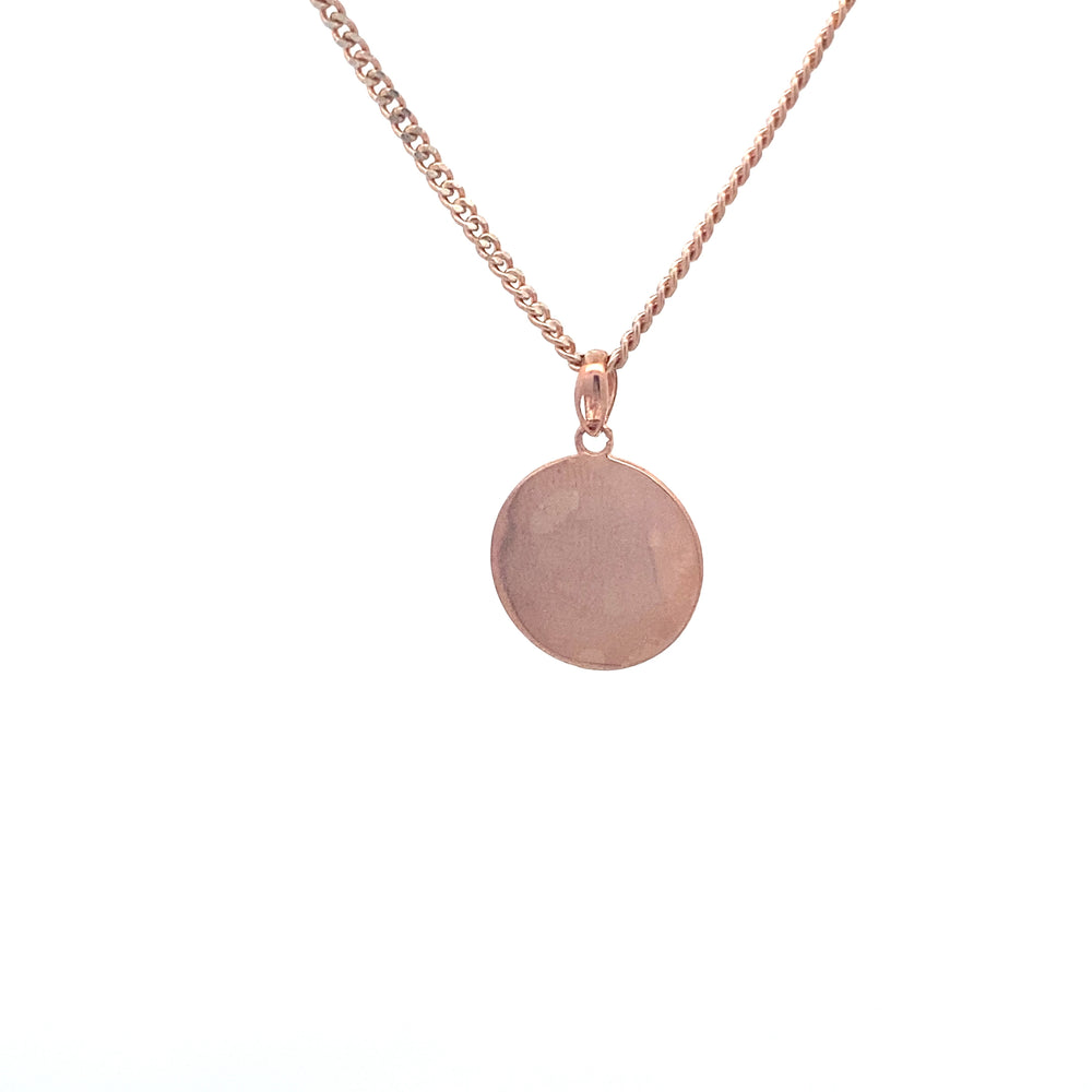 9ct Rose Gold St Christopher Medallion Pendant