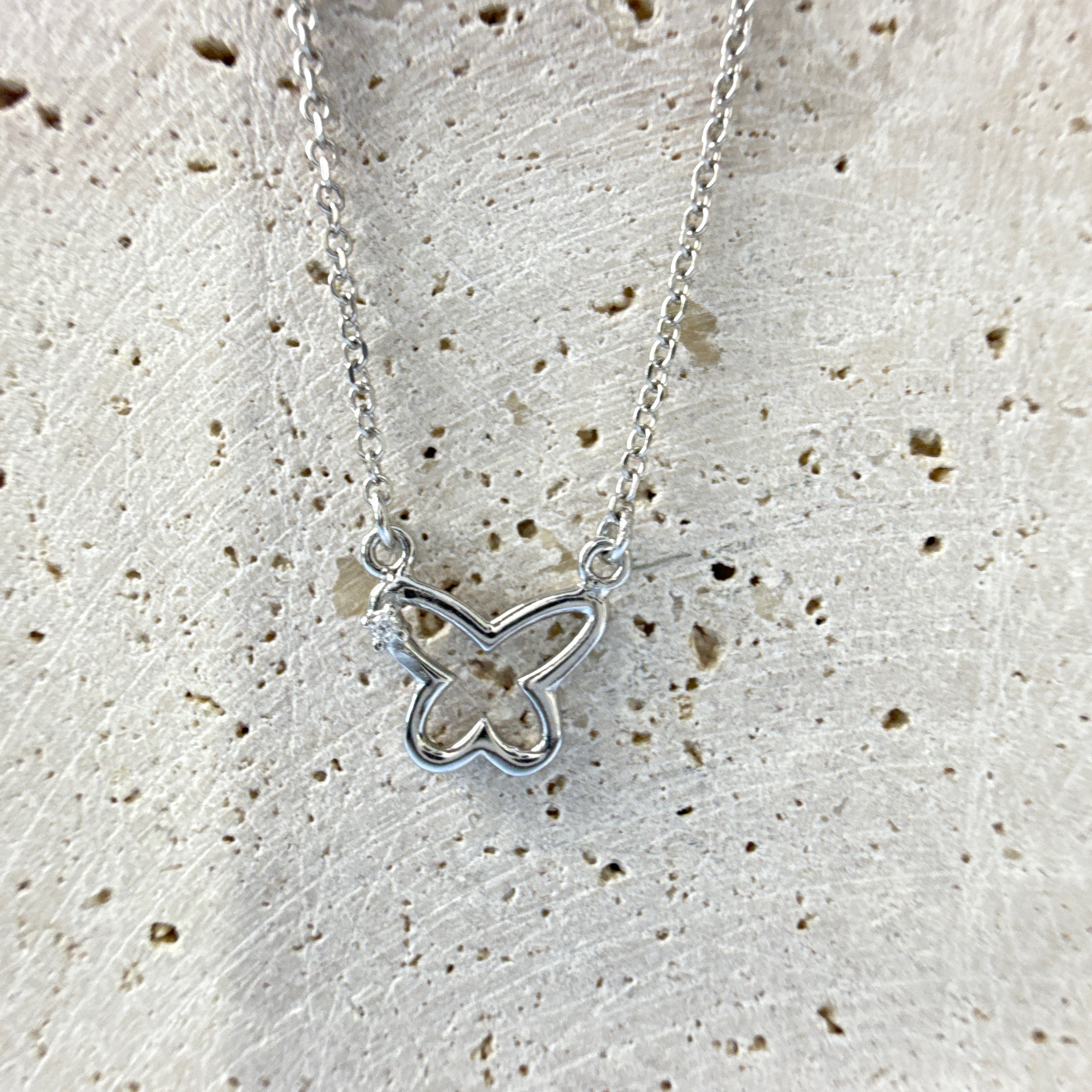 9ct Gold Open Butterfly Necklace