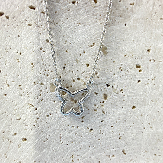 9ct Gold Open Butterfly Necklace