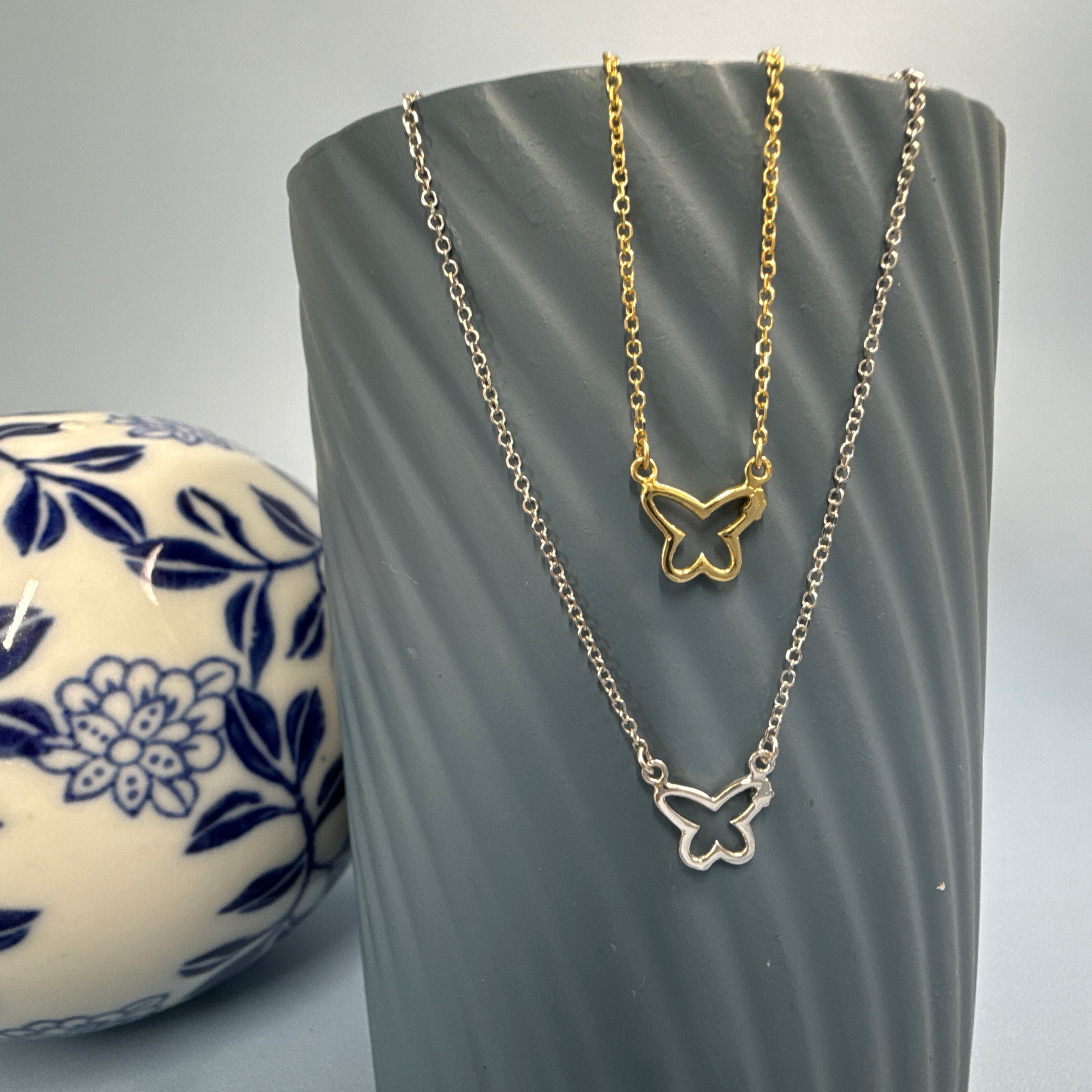 9ct Gold Open Butterfly Necklace