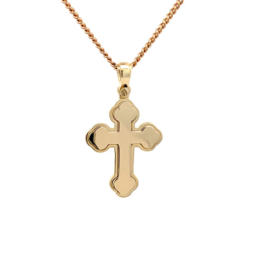 9ct Yellow Gold Layered Byzantine / Orthodox Cross