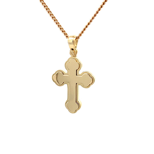 9ct Yellow Gold Layered Byzantine / Orthodox Cross