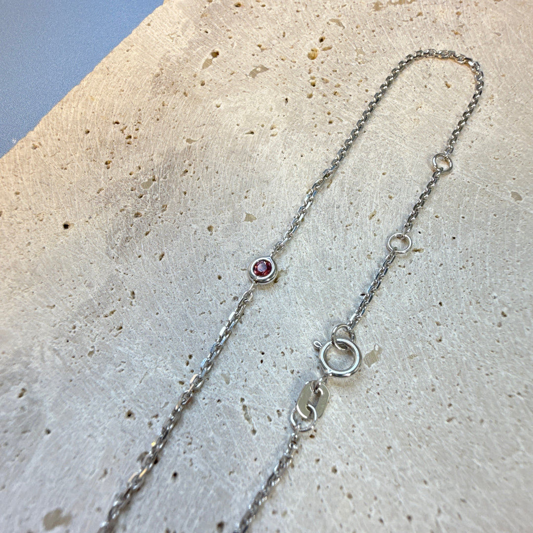 9ct Yellow Gold Birthstone Bracelet – 12 Birthstones Available