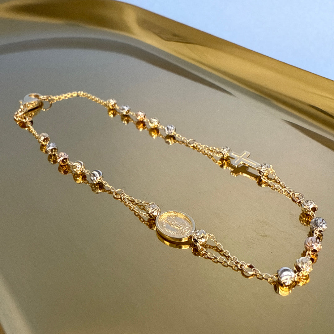 9ct Yellow Gold Rosary Bracelet