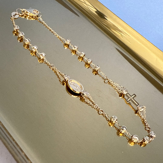 9ct Yellow Gold Rosary Bracelet