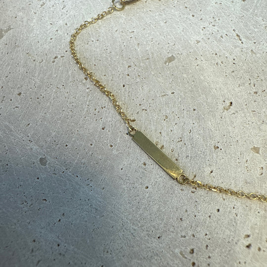 9ct Yellow Gold Delicate 7 Bar Bracelet