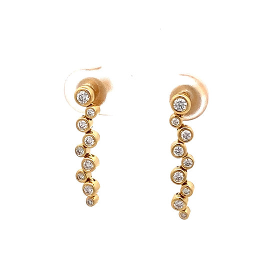 18ct Yellow Gold Natural Diamond Earrings