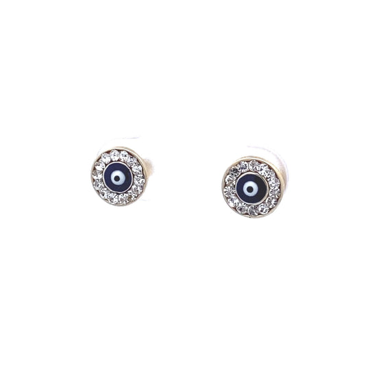 9ct Gold Evil Eye (Mati) Earrings