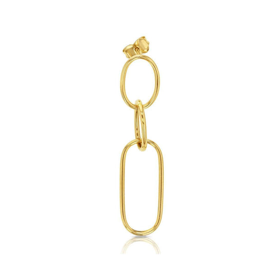 9ct Yellow Gold Paperclip Earrings