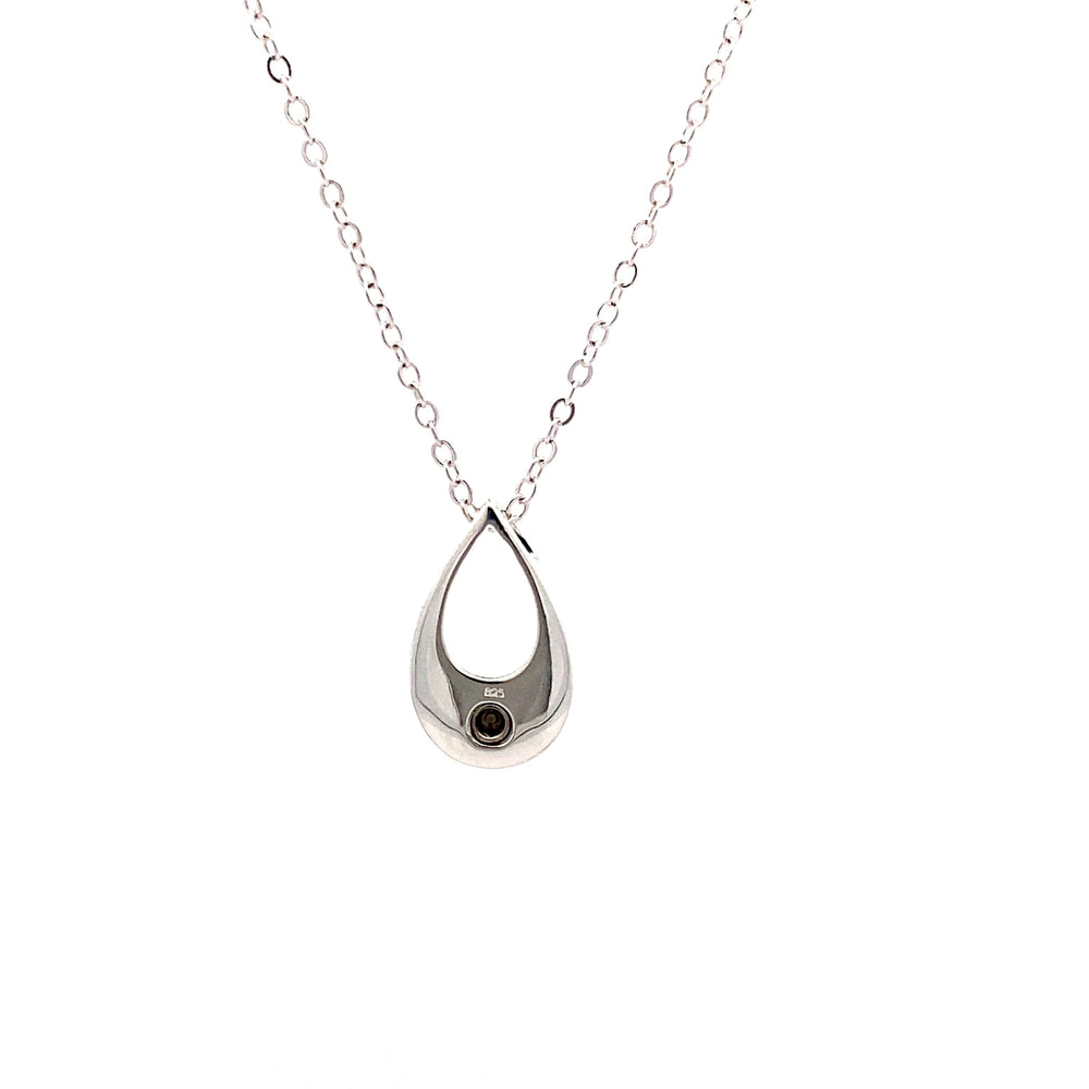 Sterling Silver Teardrop Memorial Pendant