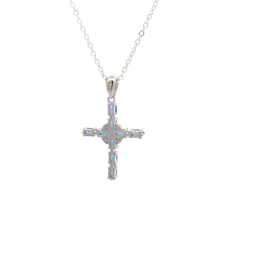 Sterling Silver Gemstone Cross