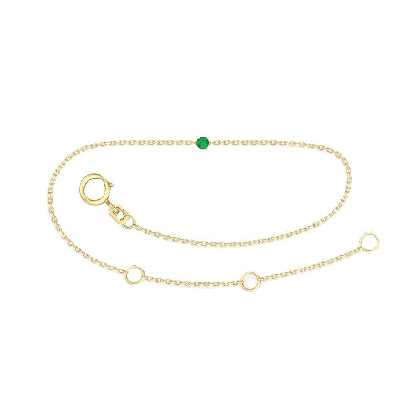 9ct Yellow Gold Birthstone Bracelet – 12 Birthstones Available