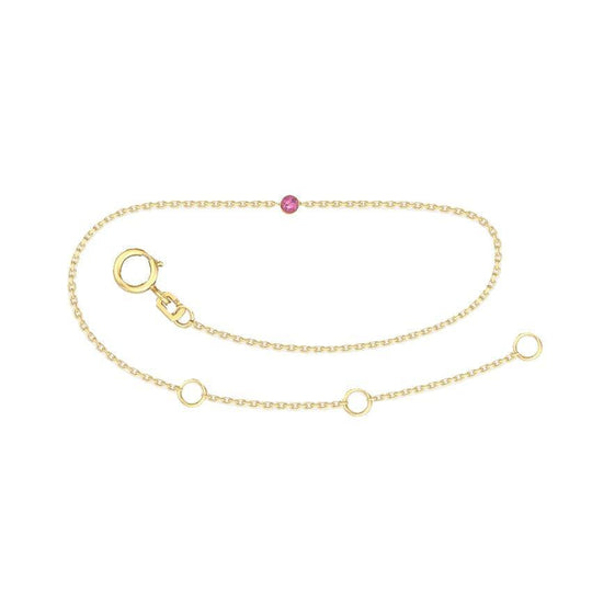 9ct Yellow Gold Birthstone Bracelet – 12 Birthstones Available