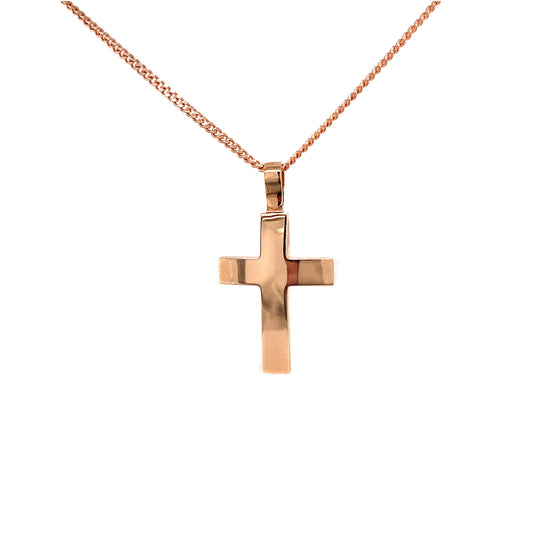 9ct Rose Gold Cross