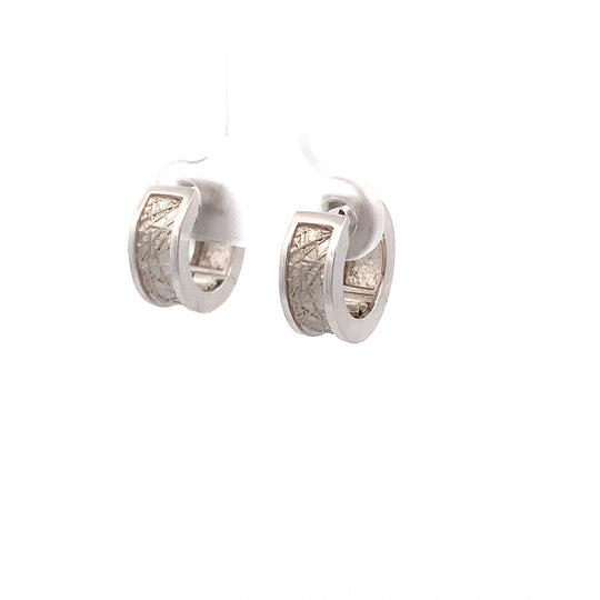 Sterling Silver Textured Huggies