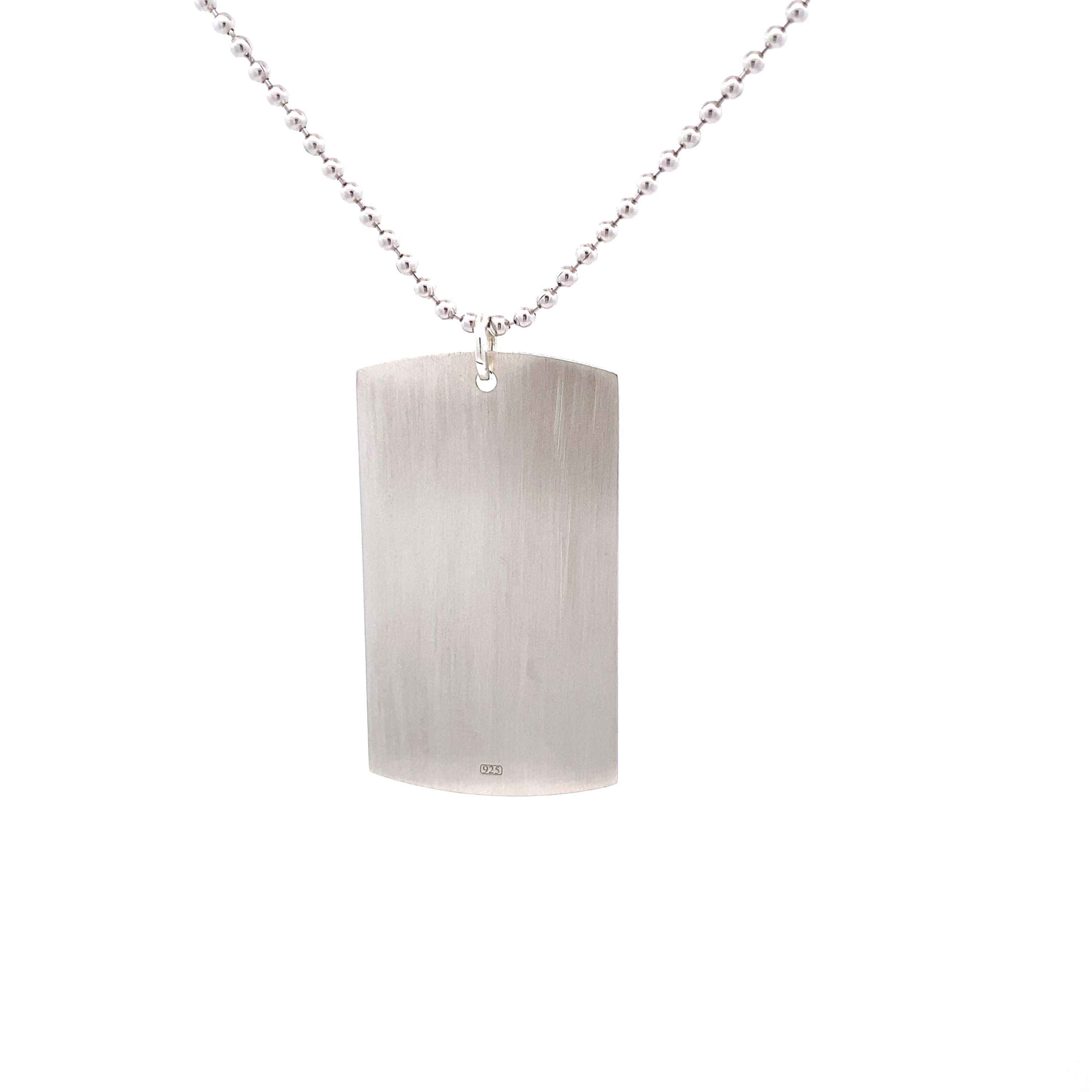 Sterling Silver "Dad" Dog Tag (Large)