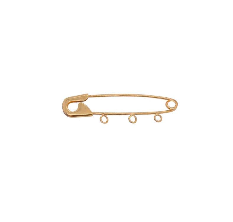 9ct Gold Baby Pin with 3 x loops