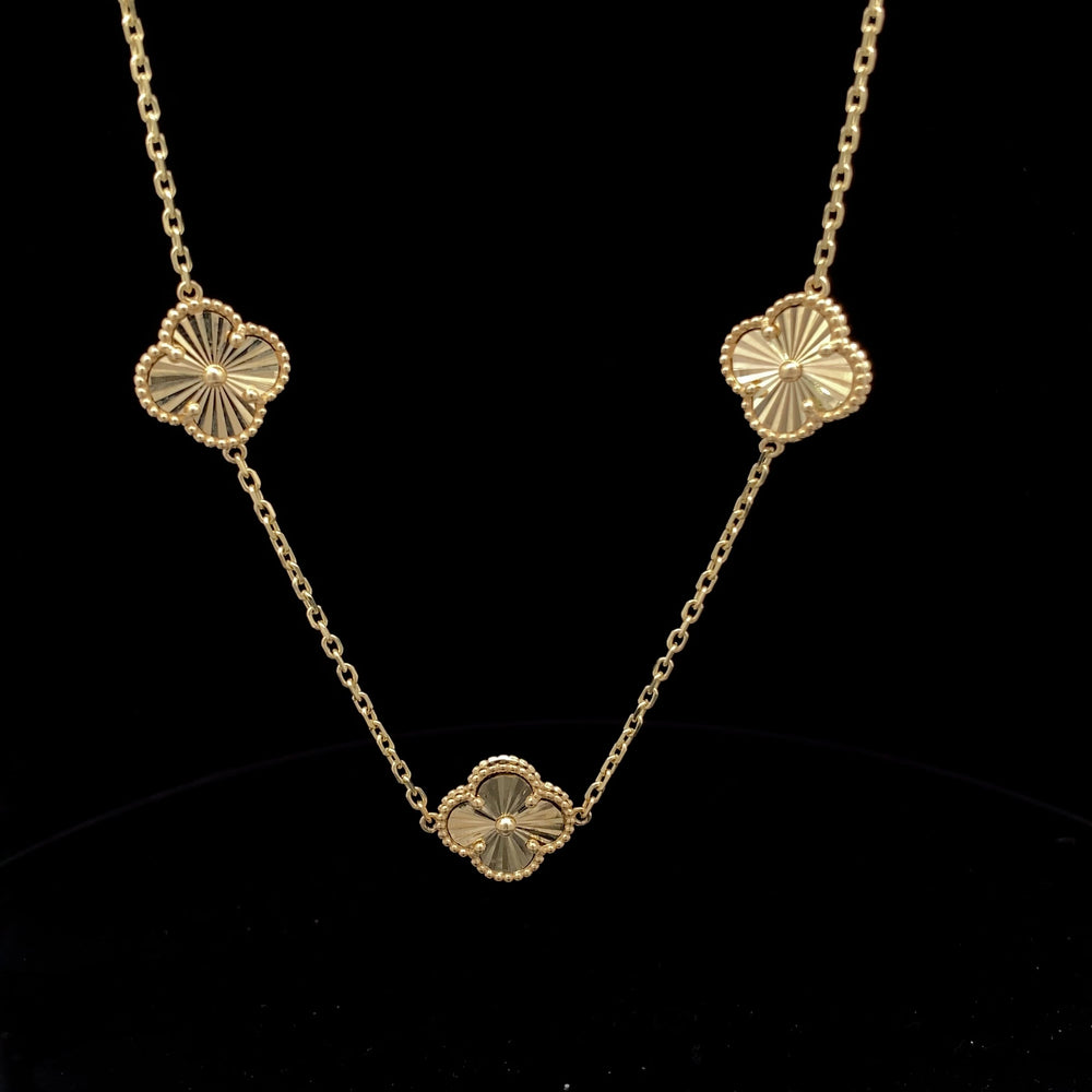 9ct Yellow Gold Clover/Quatrefoil Necklace