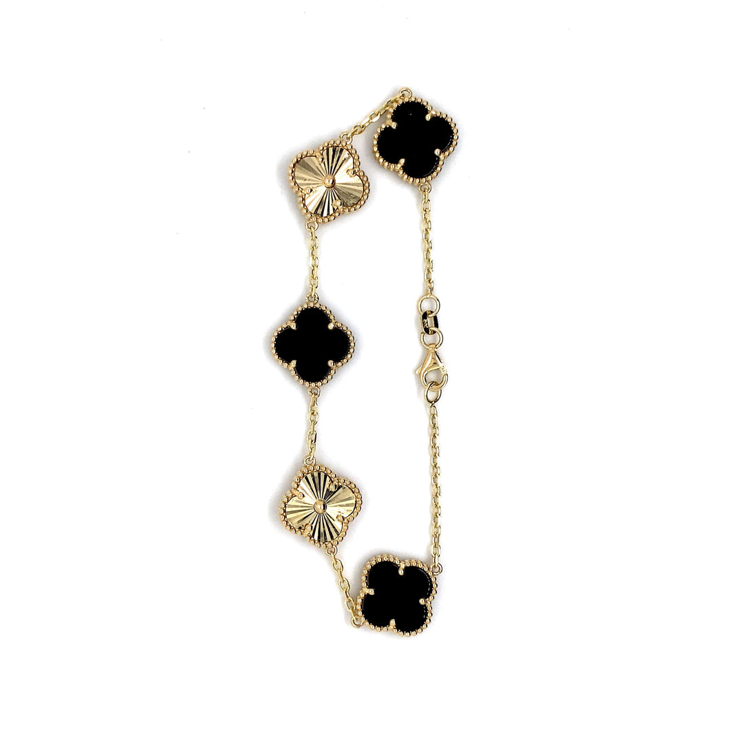 9ct Yellow Gold Clover/Quatrefoil Bracelet