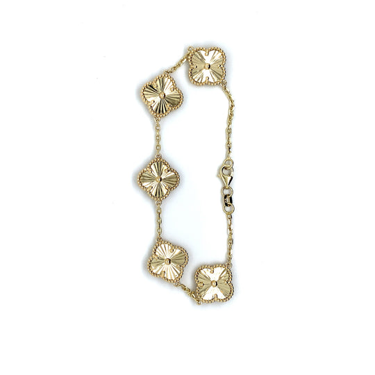 9ct Yellow Gold Clover/Quatrefoil Bracelet