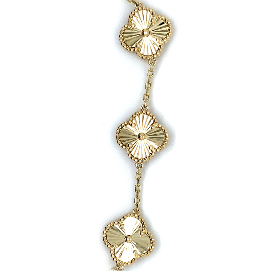 9ct Yellow Gold Clover/Quatrefoil Bracelet