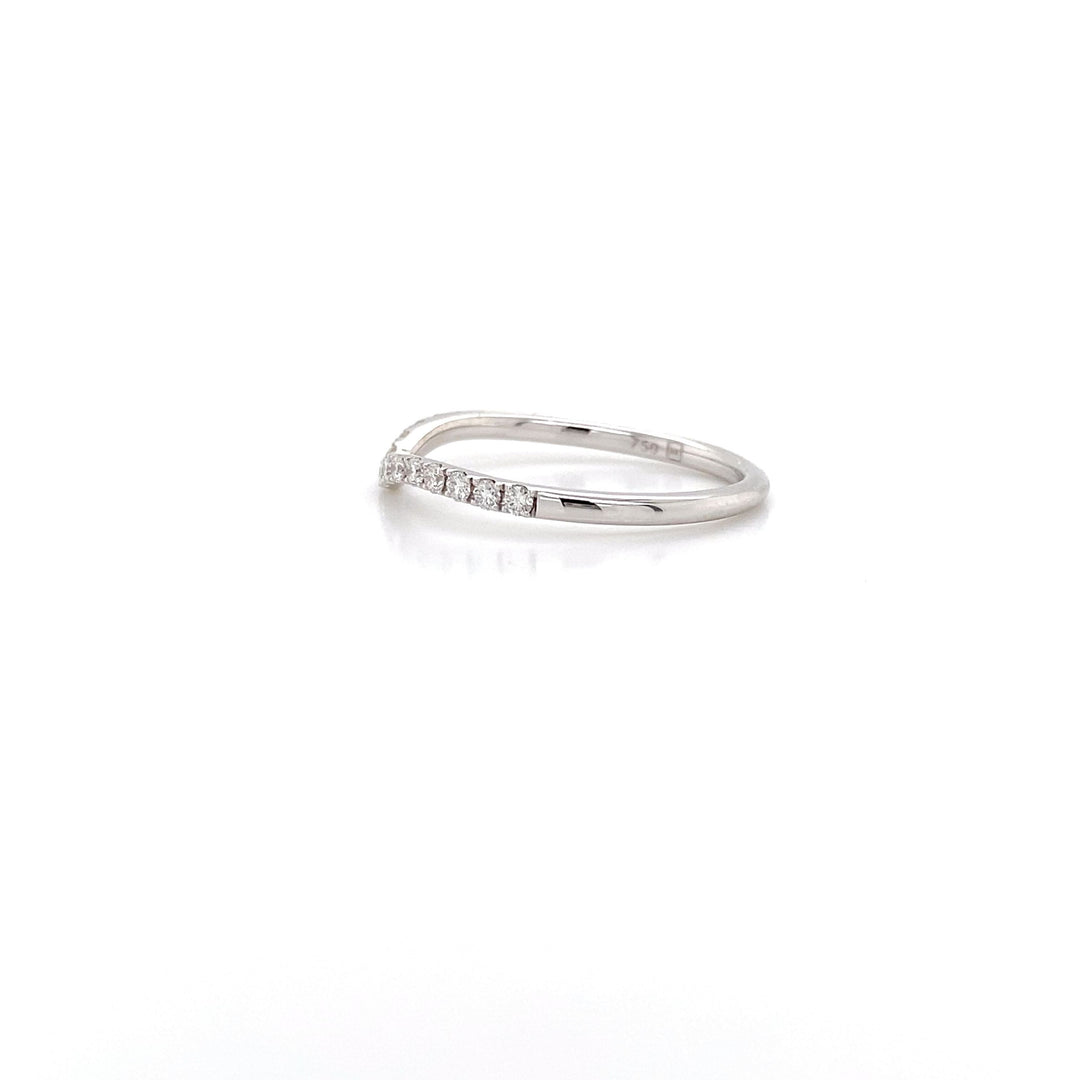 18ct White Gold Diamond Wedding / Stacker Ring