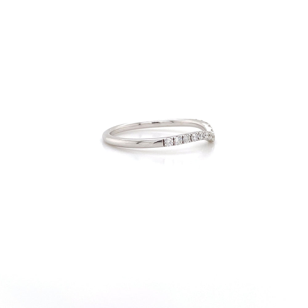 18ct White Gold Diamond Wedding / Stacker Ring